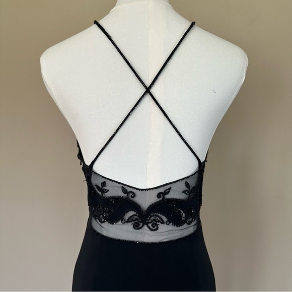 Y2K 90’s Long Black Formal Dress Cache Women 4 Vtg NWT Classic Cocktail Prom LBD - Picture 4 of 16